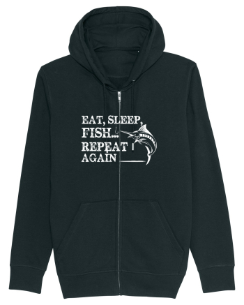 Eat Sleep Fish Repeat Black