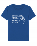 Eat Sleep Fish Repeat Tricou mânecă scurtă  Copii Mini Creator