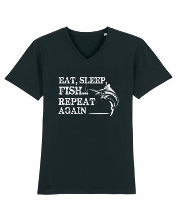 Eat Sleep Fish Repeat Black