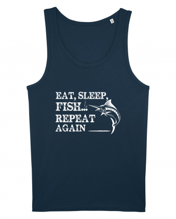 Eat Sleep Fish Repeat Navy