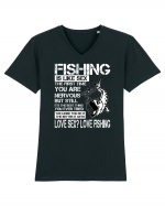 Fishing Is Like Sex Tricou mânecă scurtă guler V Bărbat Presenter