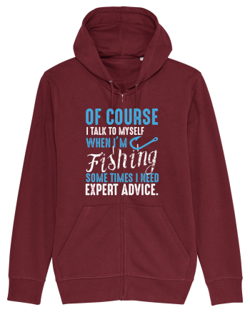 I Talk To Myself When I'm Fishing Burgundy