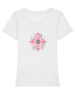 Patterns within patterns 2 Tricou mânecă scurtă guler larg fitted Damă Expresser