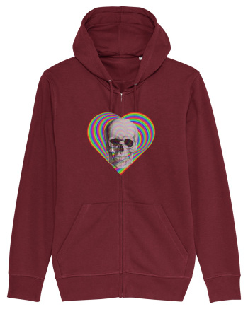 Psychedelic Skull Burgundy