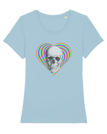 Psychedelic Skull Sky Blue