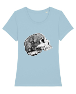 Skull Tricou mânecă scurtă guler larg fitted Damă Expresser