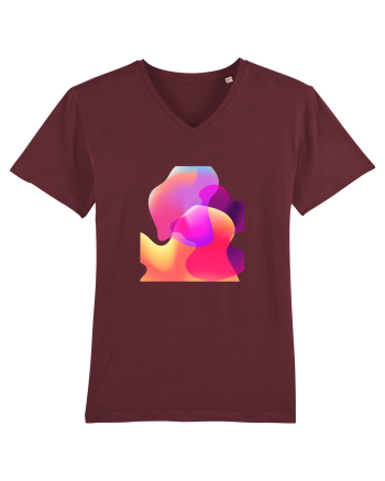 Abstract Bubbles Burgundy