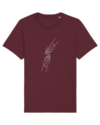 Reaching Hands Burgundy