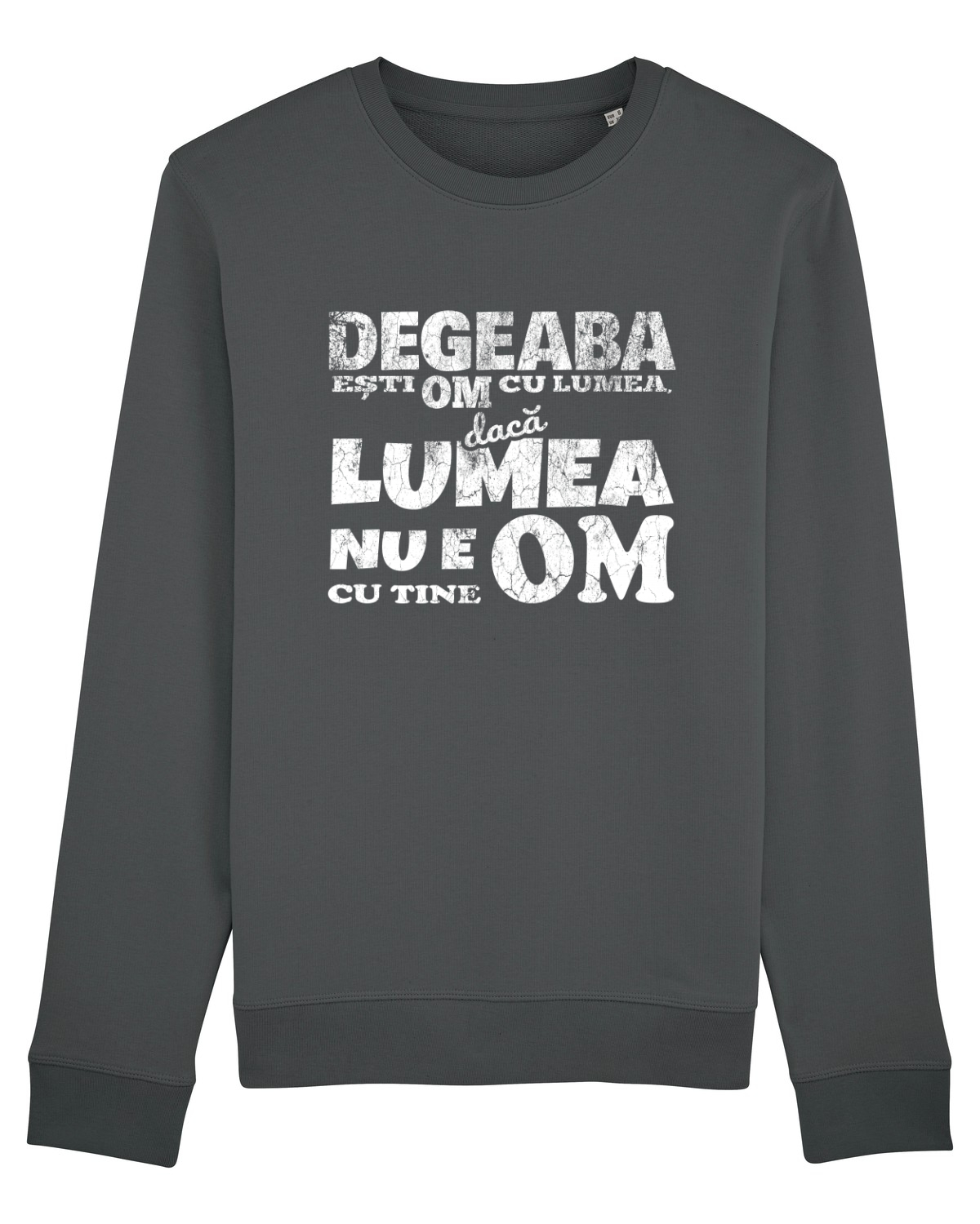 Bluză mânecă lungă Unisex Rise Anthracite