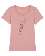 Reaching Hands Tricou mânecă scurtă guler larg fitted Damă Expresser