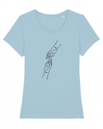 Reaching Hands Sky Blue