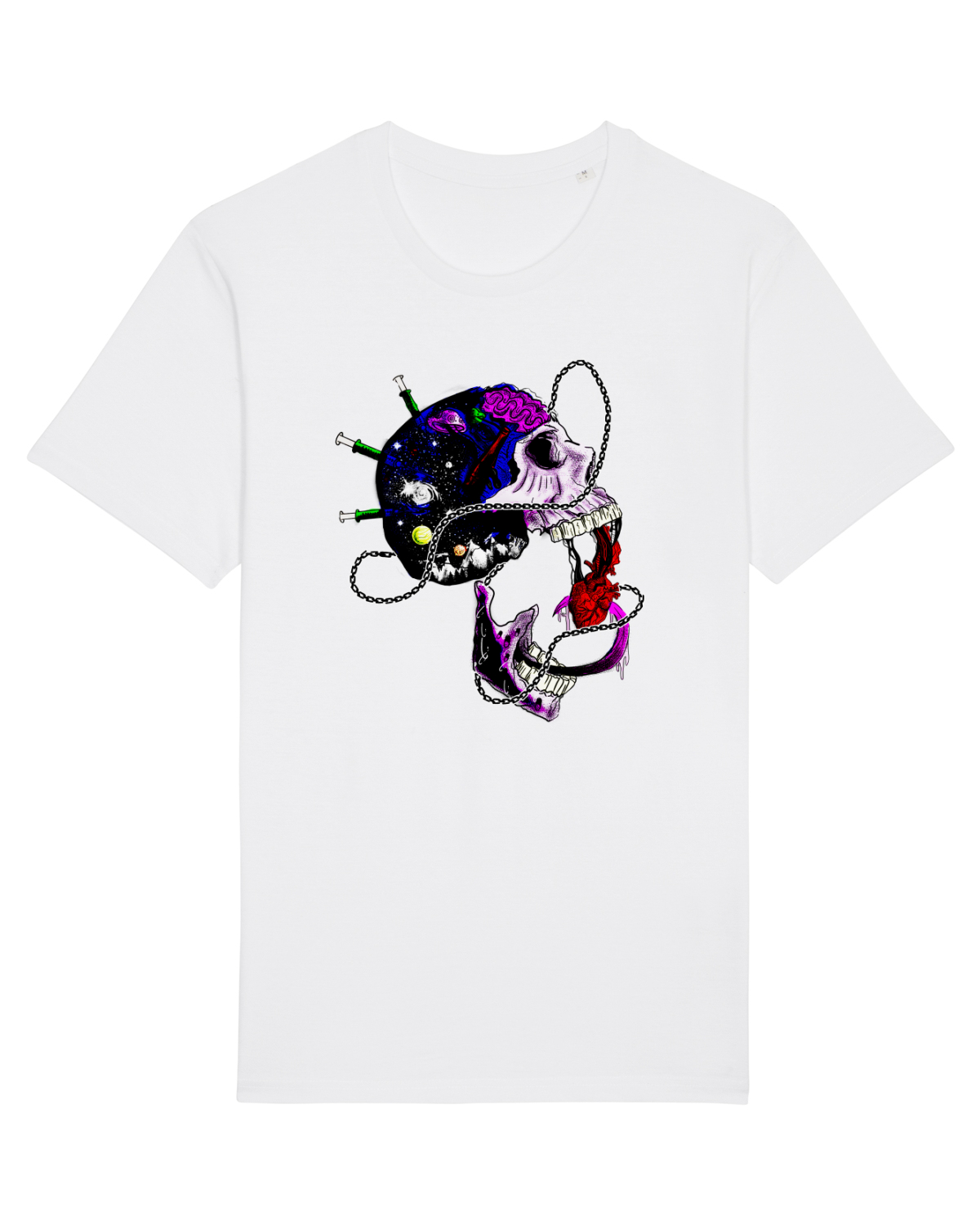 Tricou mânecă scurtă Unisex Rocker White