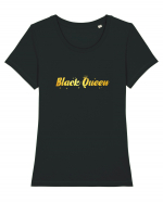 Black Queen Tricou mânecă scurtă guler larg fitted Damă Expresser