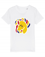 Unicorn Patriotic Tricolor Tricou mânecă scurtă  Copii Mini Creator