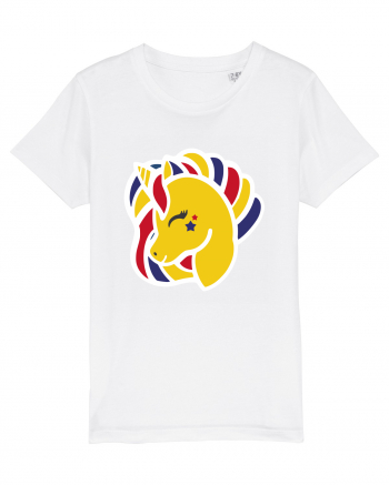 Unicorn Patriotic Tricolor White