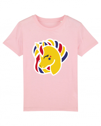 Unicorn Patriotic Tricolor Cotton Pink