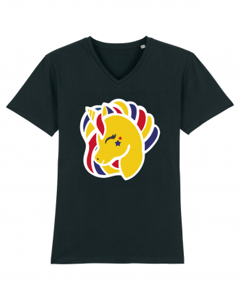 Unicorn Patriotic Tricolor Black