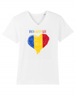 Iubesc Romania Tricou mânecă scurtă guler V Bărbat Presenter