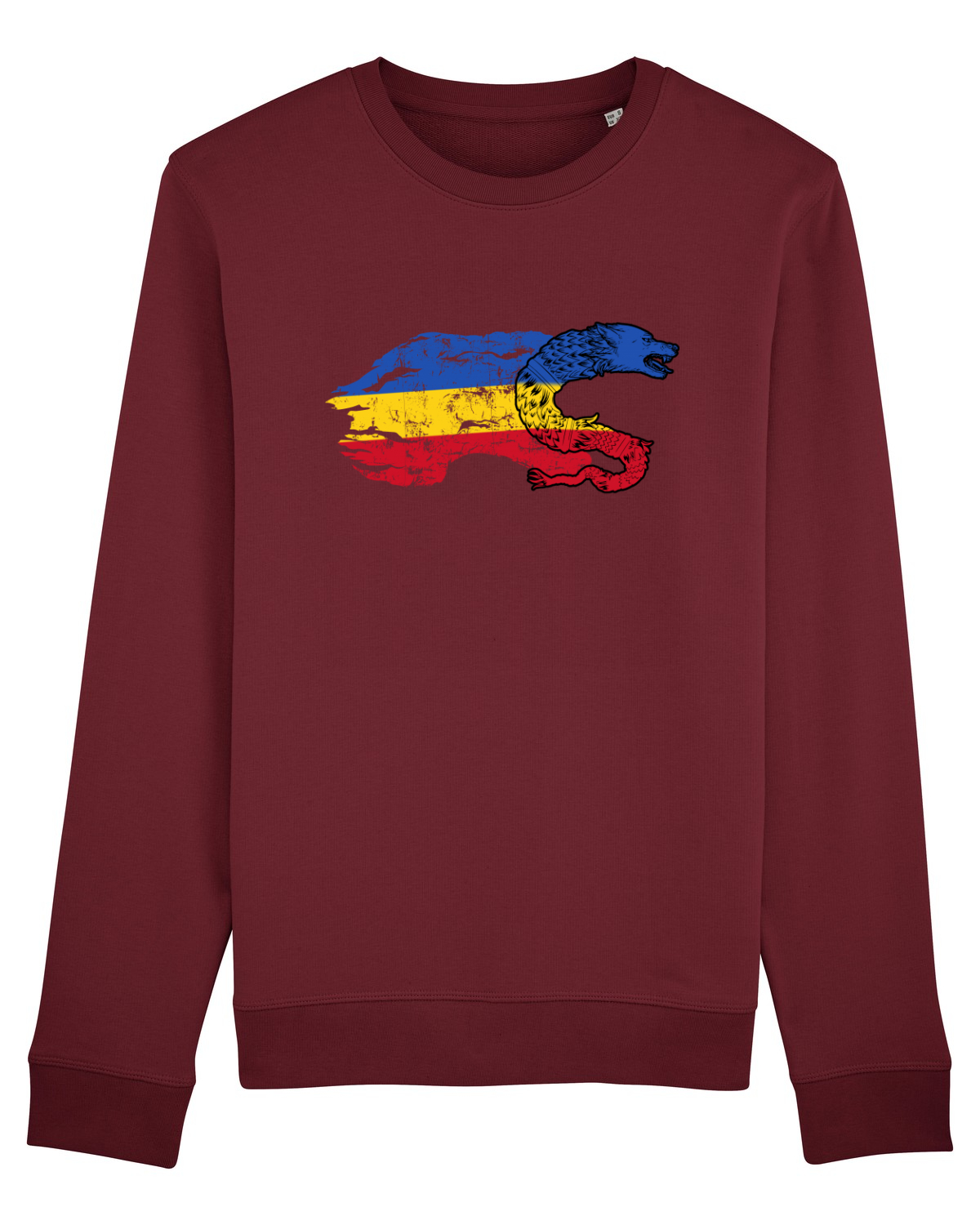 Bluză mânecă lungă Unisex Rise Burgundy