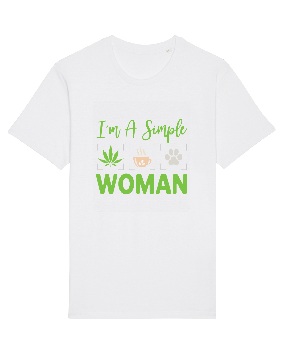 Tricou mânecă scurtă Unisex Rocker White