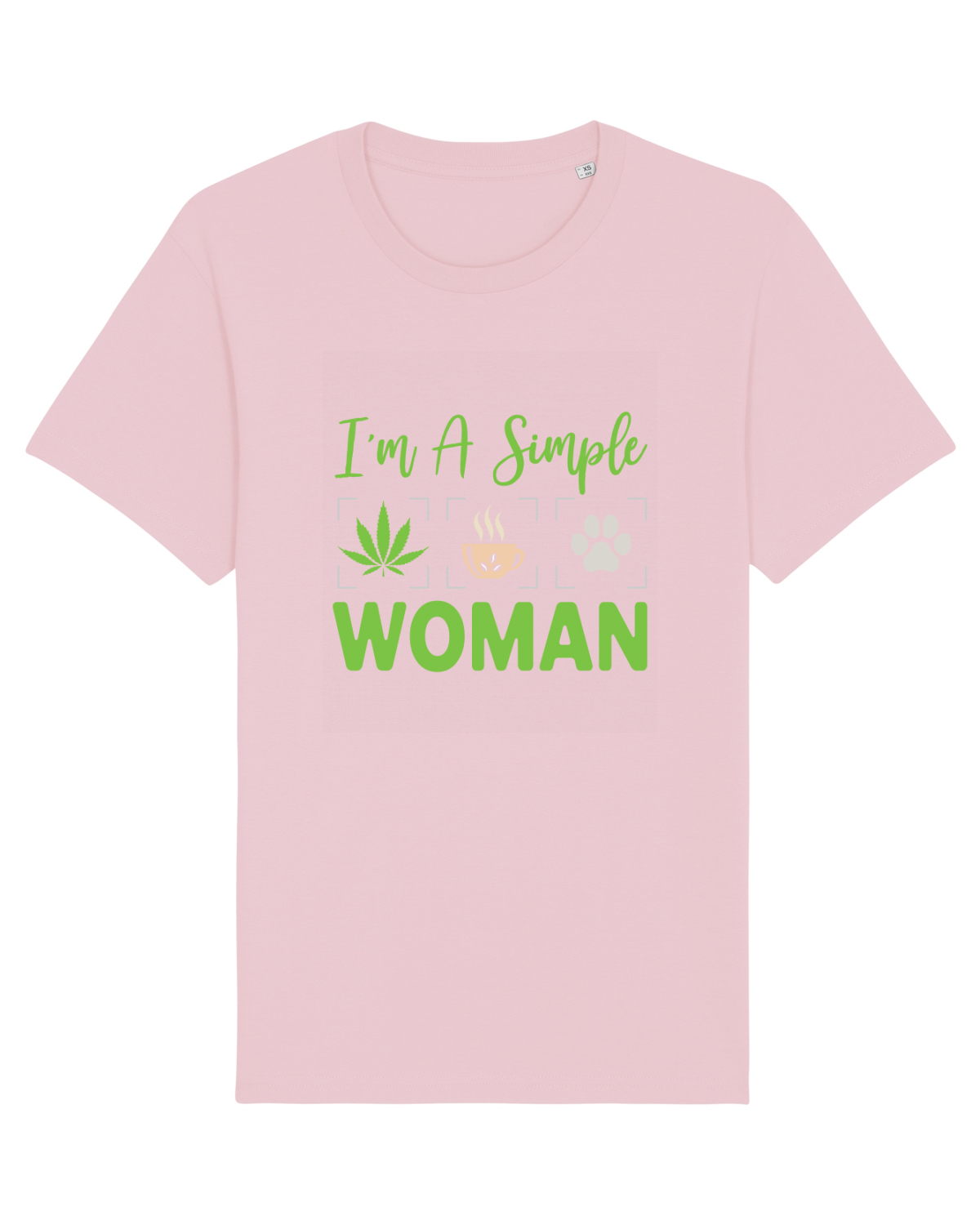 Tricou mânecă scurtă Unisex Rocker Cotton Pink