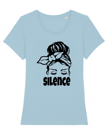 Silence Woman Sky Blue