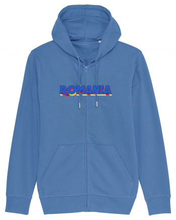 Romania 3D text Bright Blue