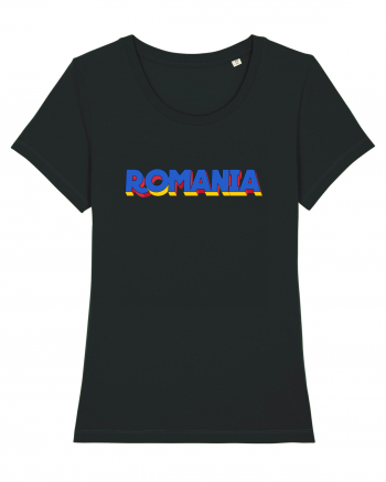 Romania 3D text Black