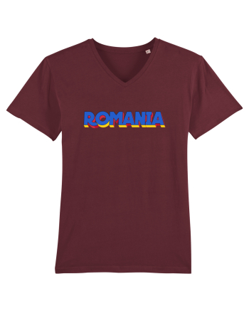 Romania 3D text Burgundy