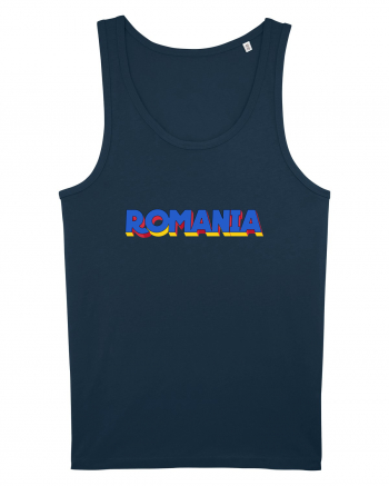 Romania 3D text Navy