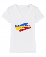 Romania Tricou mânecă scurtă guler V Damă Evoker