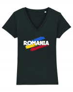 Romania Tricou mânecă scurtă guler V Damă Evoker