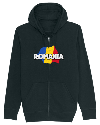 Romania Harta Black