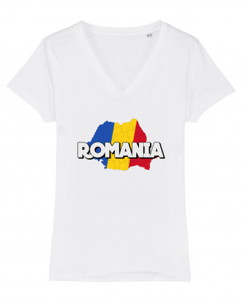 Romania Harta White