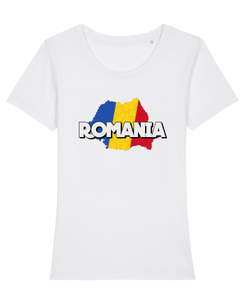 Romania Harta White