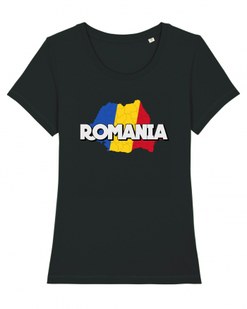 Romania Harta Black