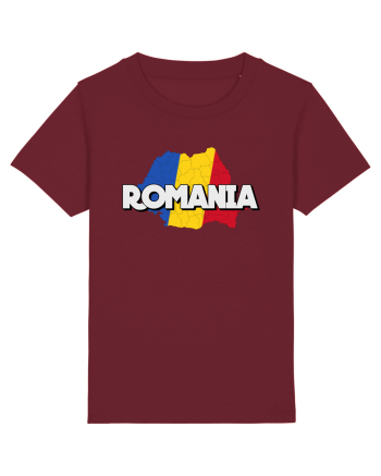 Romania Harta Burgundy