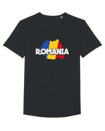 Romania Harta Black