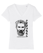 Constantin Brancusi Tricou mânecă scurtă guler V Damă Evoker