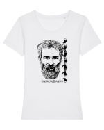 Constantin Brancusi Tricou mânecă scurtă guler larg fitted Damă Expresser