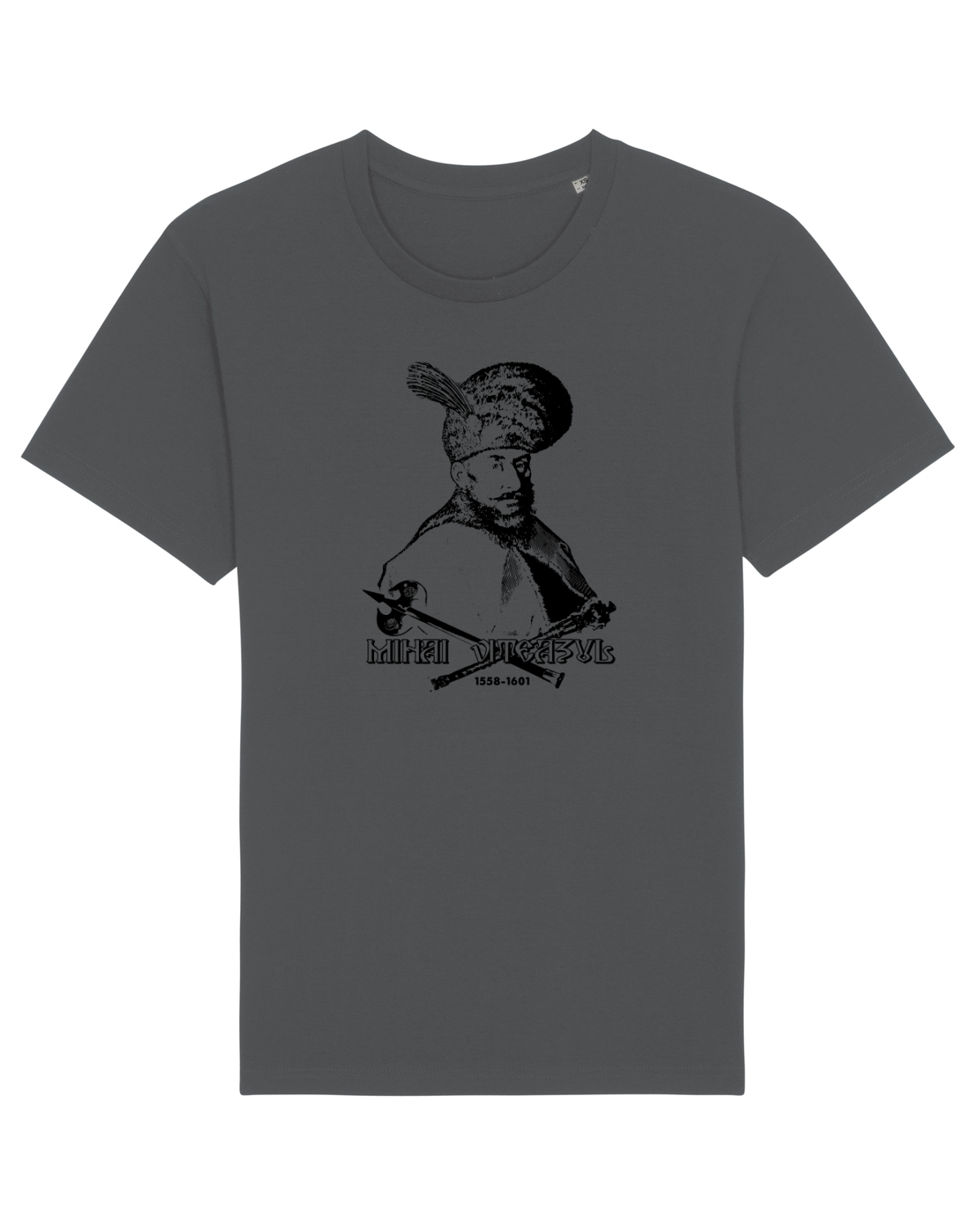 Tricou mânecă scurtă Unisex Rocker Anthracite