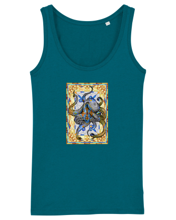 Octopus on stained glass Ocean Depth