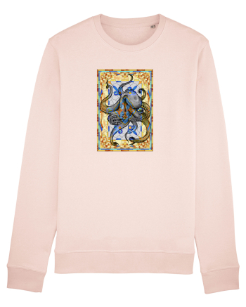 Octopus on stained glass Candy Pink