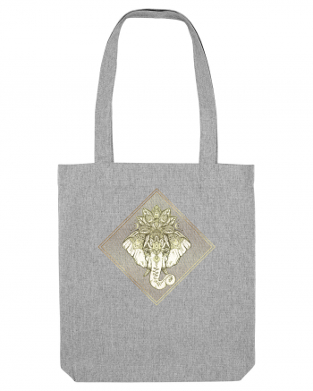 Golden Elephant Mandala  Heather Grey