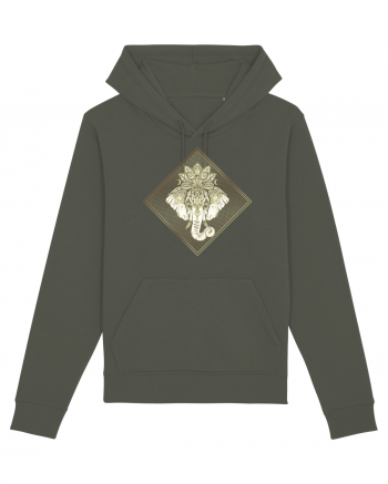 Golden Elephant Mandala  Khaki