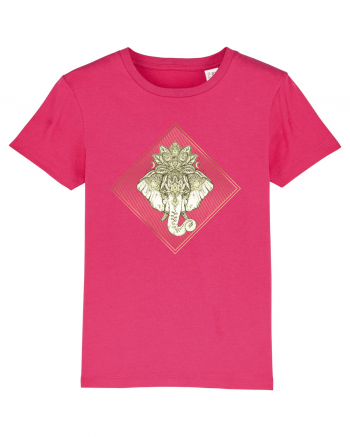 Golden Elephant Mandala  Raspberry