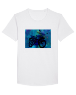 Bike painting Tricou mânecă scurtă guler larg Bărbat Skater