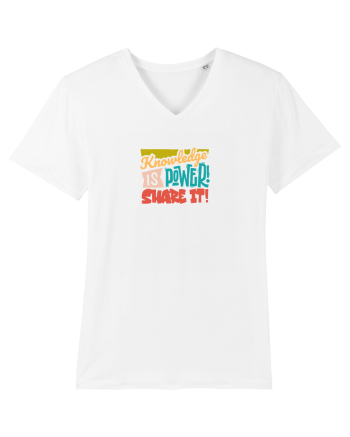Knowledge is power! Share it! White