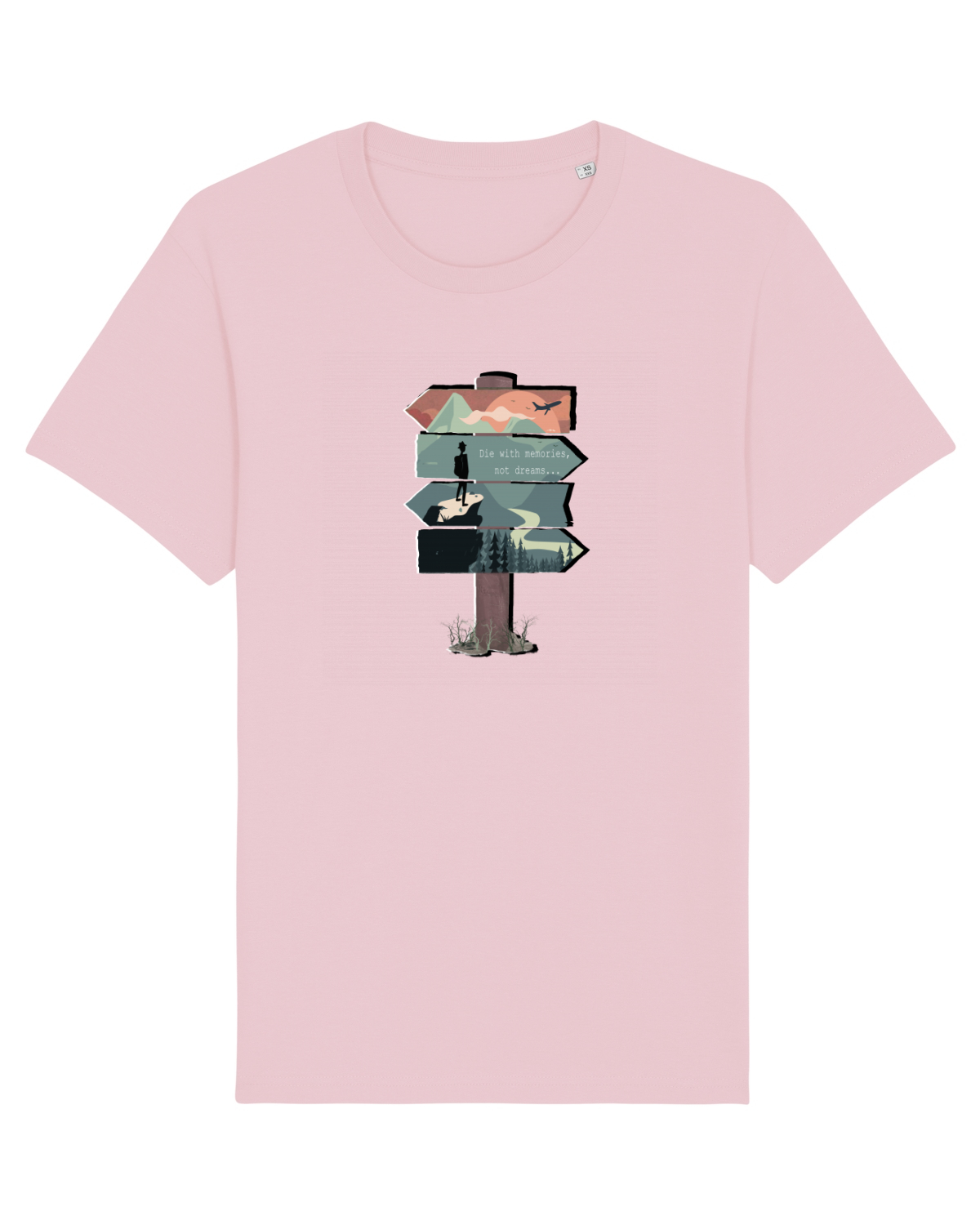Tricou mânecă scurtă Unisex Rocker Cotton Pink