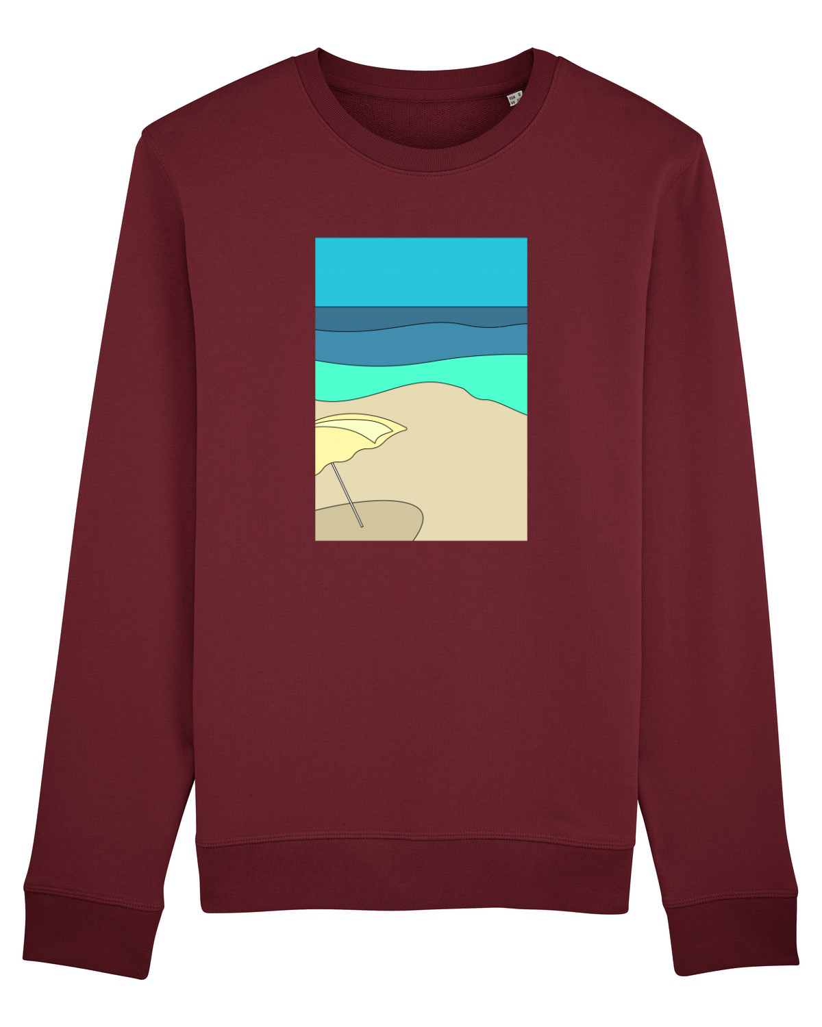Bluză mânecă lungă Unisex Rise Burgundy